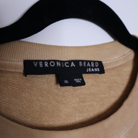 VERONICA BEARD Analeigh Sweatshirt Sand Long Puff Sleeve Pullover Women's XS - Picture 14 of 16